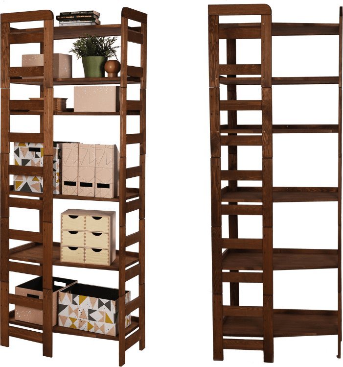 Wamar-Sosenka Regał Modułowy Wewnętrzny 197,6x72x44,8cm 6 Półek BERDO Brązowy Olejowany Drewno sosnowe RR2_NW4X072_0_R0_F1 / Wamar-Sosenka