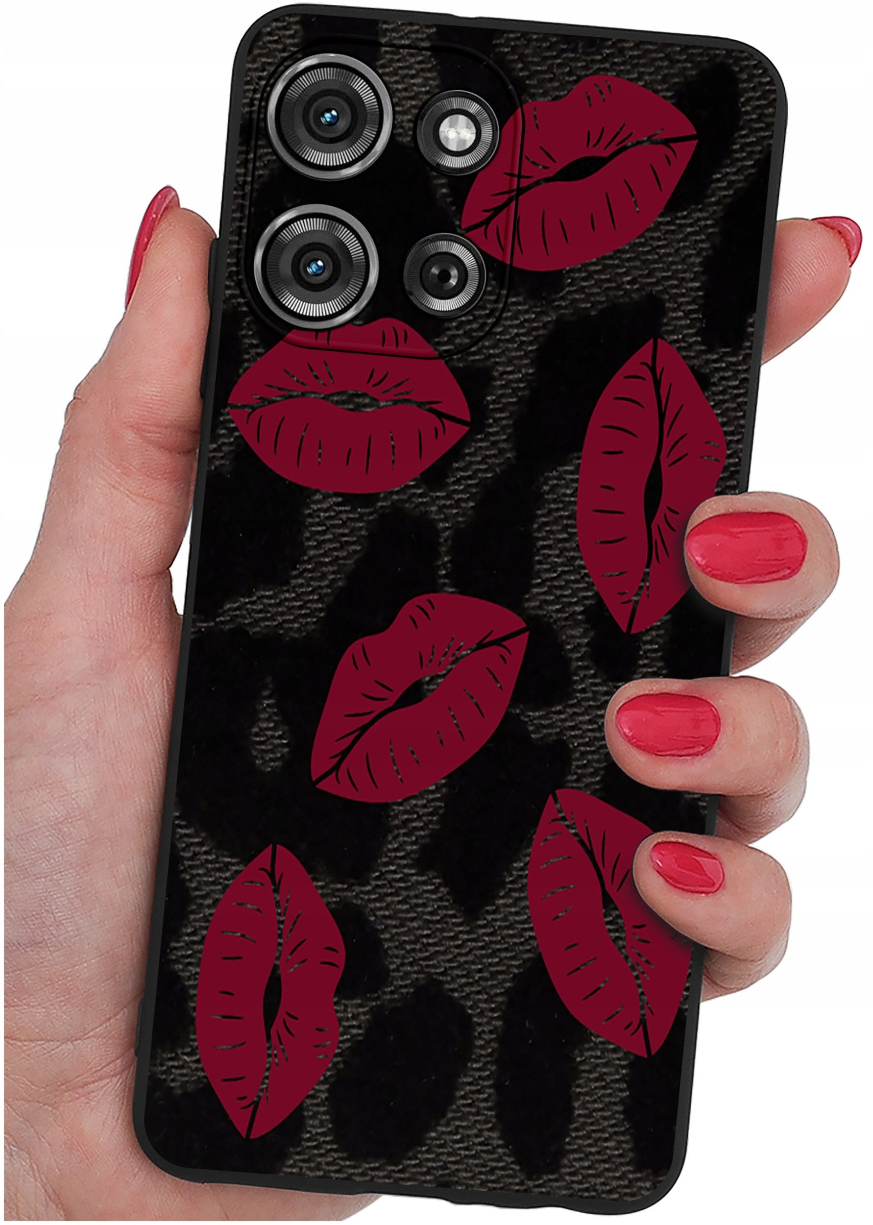 Etui do Motorola G75 5G | WZORY | SILIKONOWE MATT SZKŁO 9H