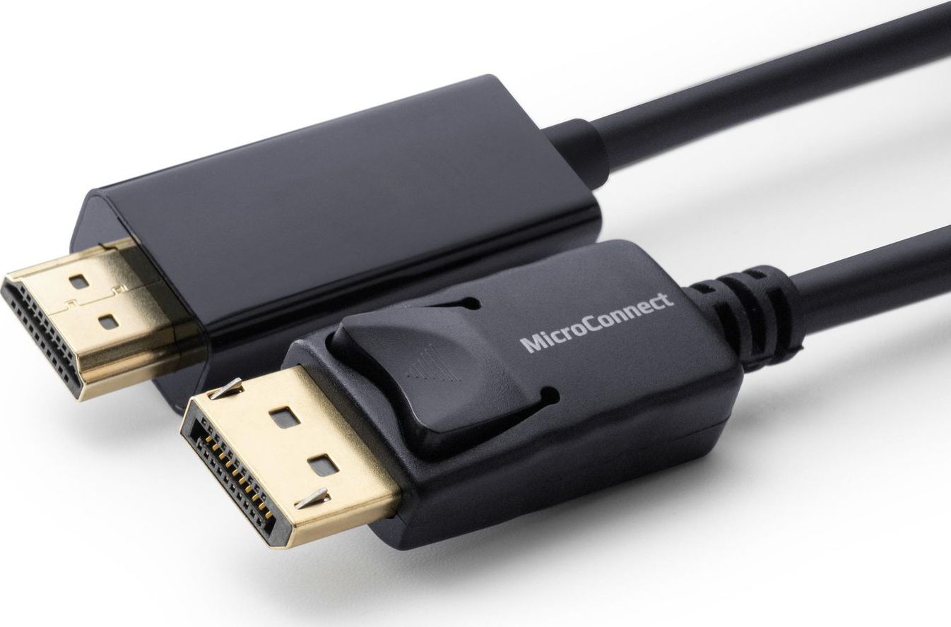 Kabel MicroConnect DisplayPort - HDMI 1m czarny (MC-DP-HDMI-100)