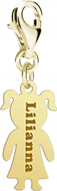 Radziszewska Jewellery Charms Złoty Dziewczynka Córka Prezent dla Mamy Dzień Matki GRAWER GRATIS