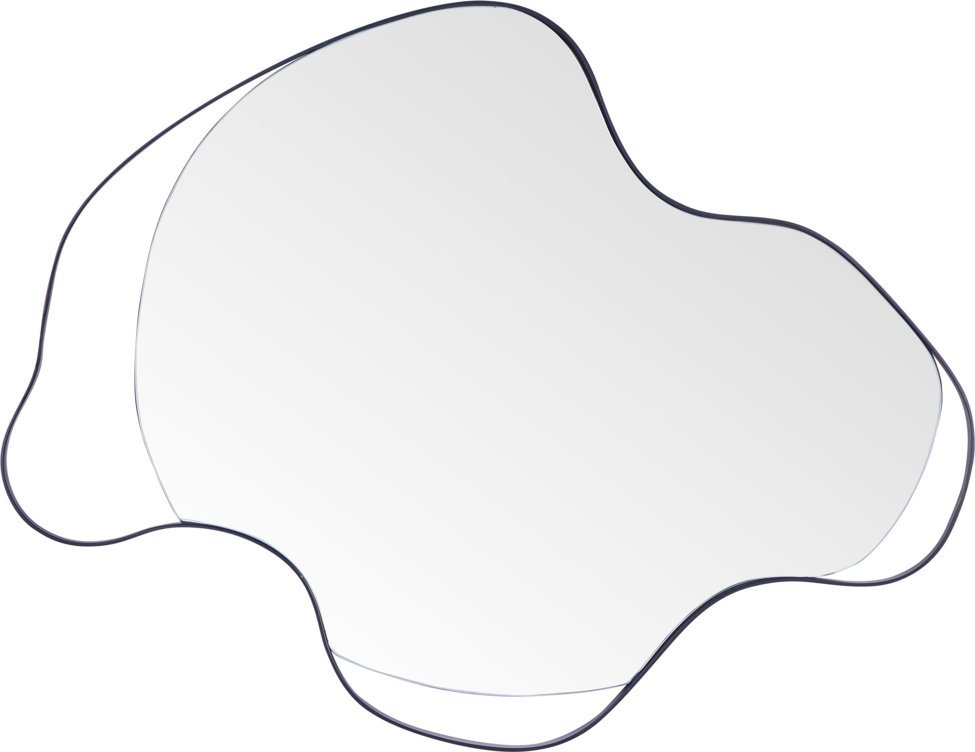 Beliani Metalowe lustro ścienne 77 x 59 cm czarne MELUN