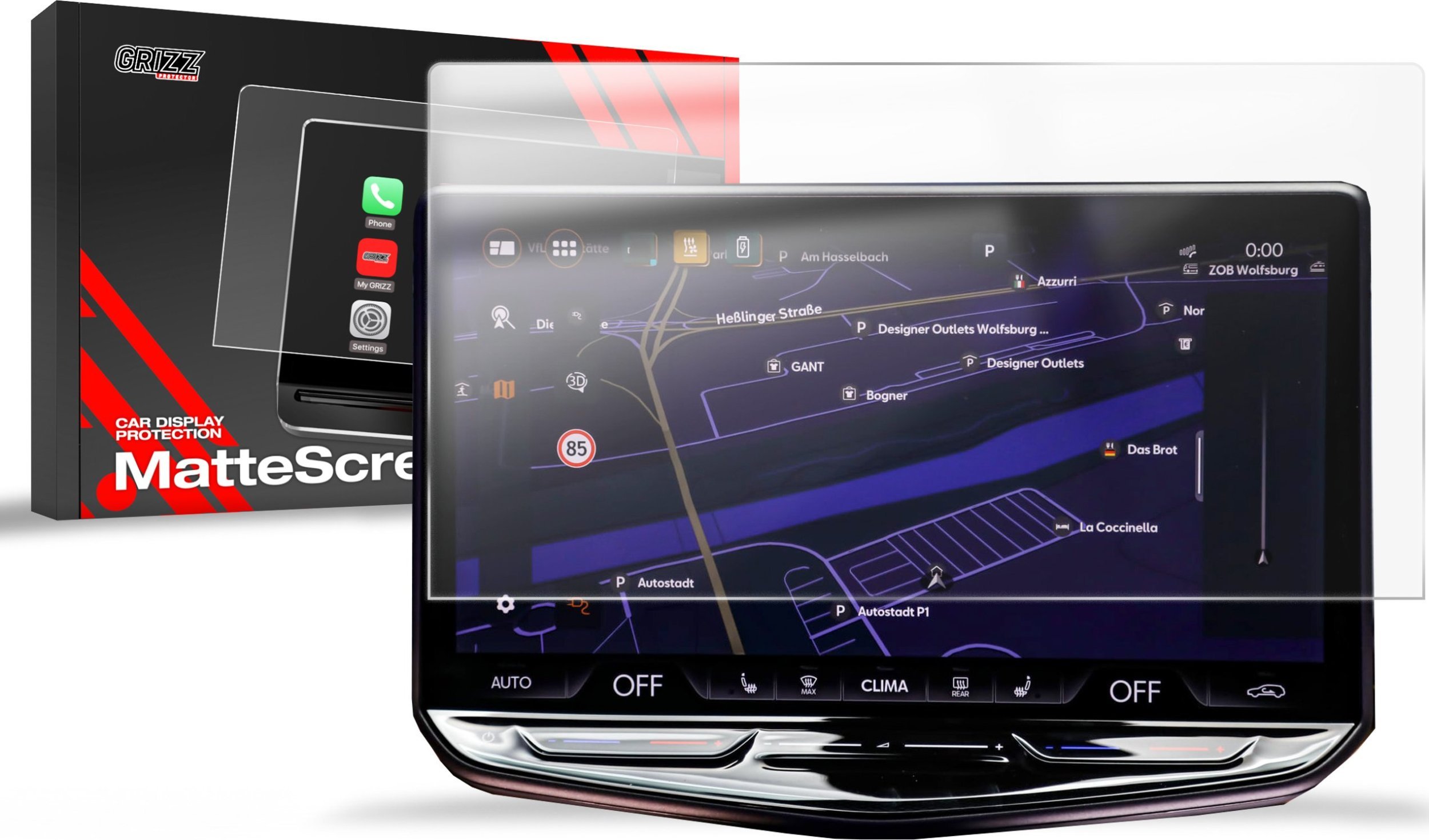 Folia matowa GrizzGlass CarDisplay Protection do Cupra Tavascan 15" (2025)