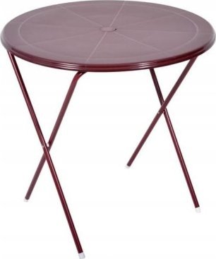 Ołer Garden Stolik ogrodowy okrągły składany turystyczny bordo 65 cm