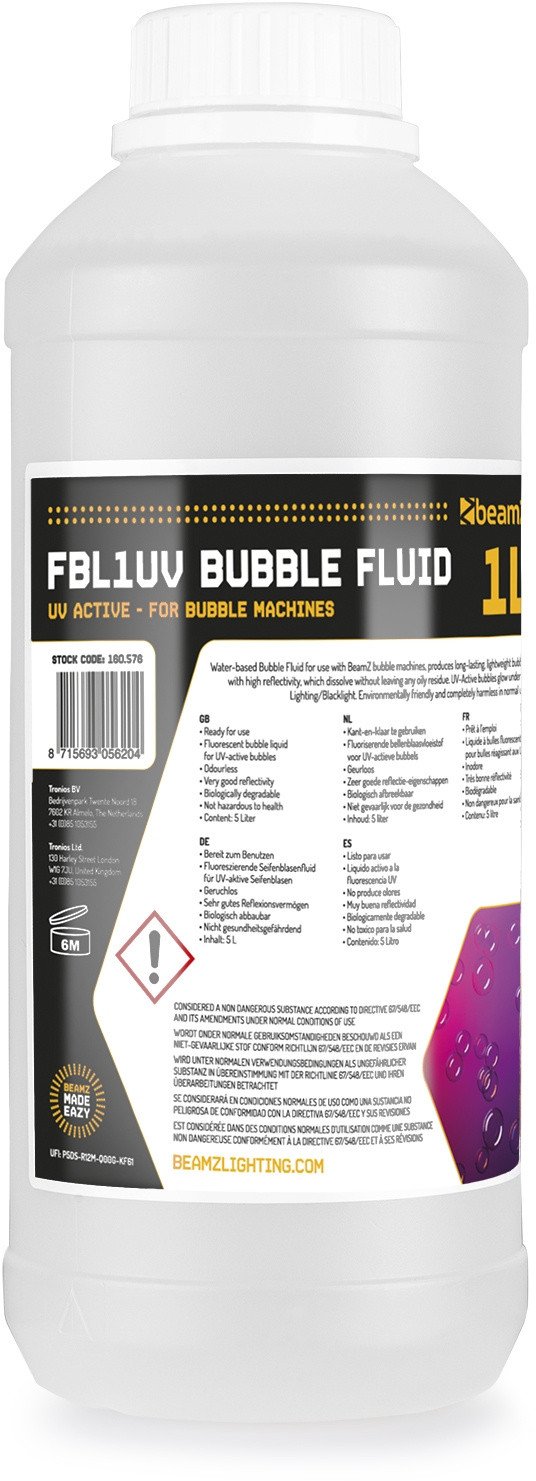 Płyn do baniek 1L aktywny UV BeamZ FBL1UV one size