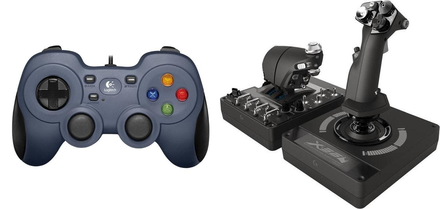 Pad Logitech F310 (940-000135) + G X56 Hotas (945-000059)