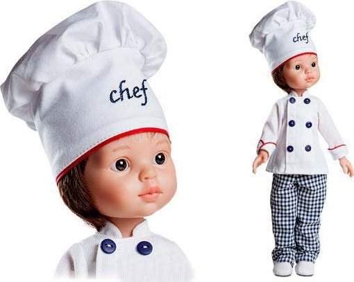 paola reina CUDOWNA HISZPAŃSKA LALKA PAOLA REINA CARLOS CHEF 32 CM 04612