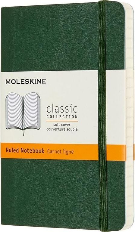 Moleskine Notes 9x14 linie myrtle zielony