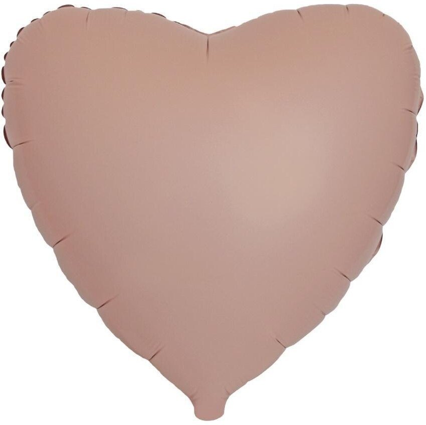 Balon foliowy 46cm Serce matowe Vintage Rose