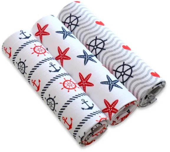 Pielucha tetra 3 szt. 60/80 Zestaw 2 CH-1846 Ega Kids