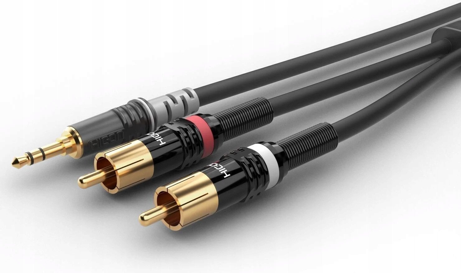 Sommer Cable HBP-3SC2-0300 Audio Tilslutningskabel [1x Jackstik 3,5 mm - 2x Cinch-stik] 3.00 m Sort