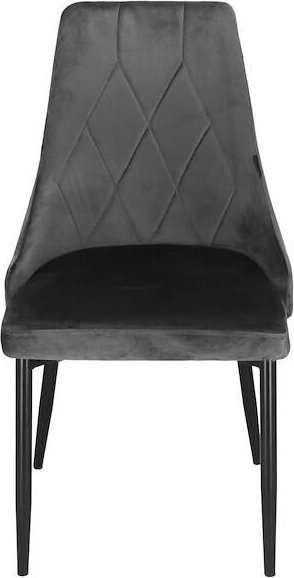 Springos Krzesło welurowe, tapicerowane do kuchni, salonu, jadalni, zestaw 4 szt. krzesła loft ciemnoszare UNIWERSALNY