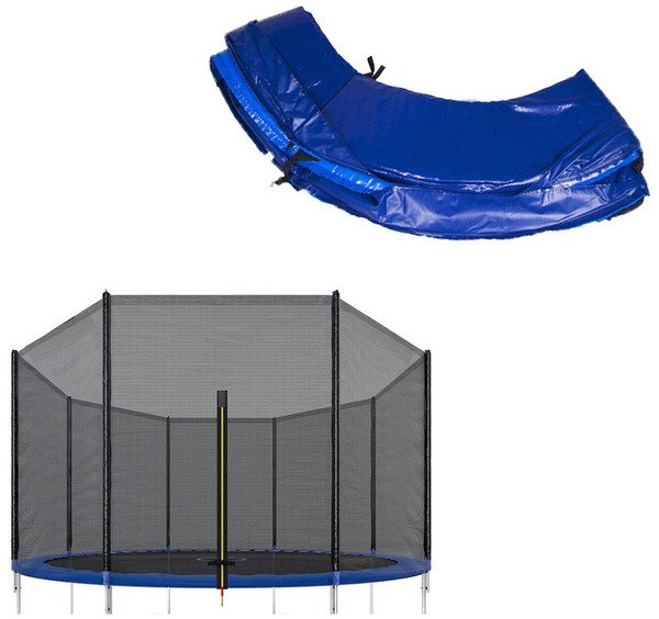 Osłona na sprężyny z siatką do trampoliny wewnętrzną 14FT 426/427/430cm niebieska UNIWERSALNY