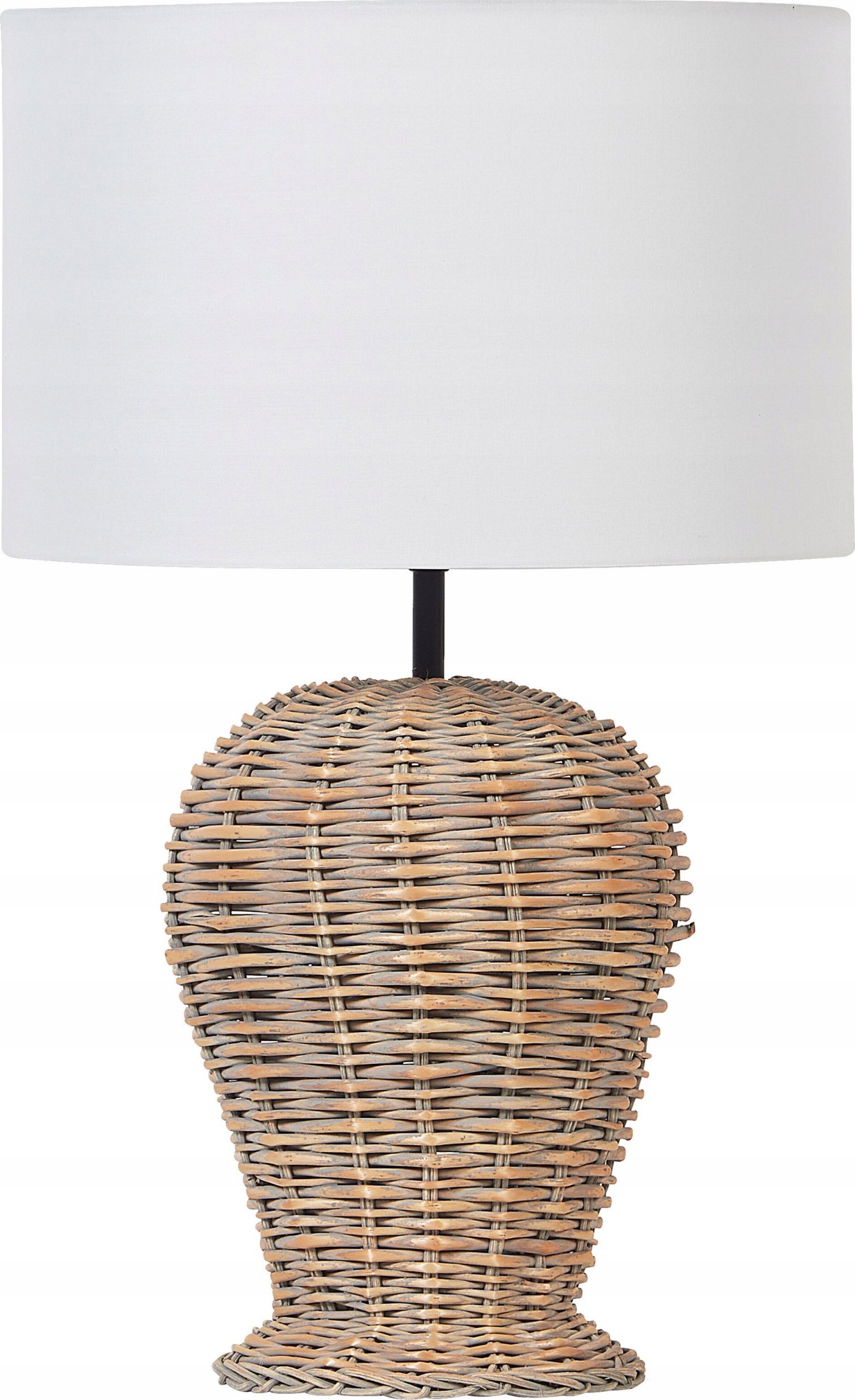 Lampa stołowa Beliani Lampa stołowa rattanowa jasna FURELOS