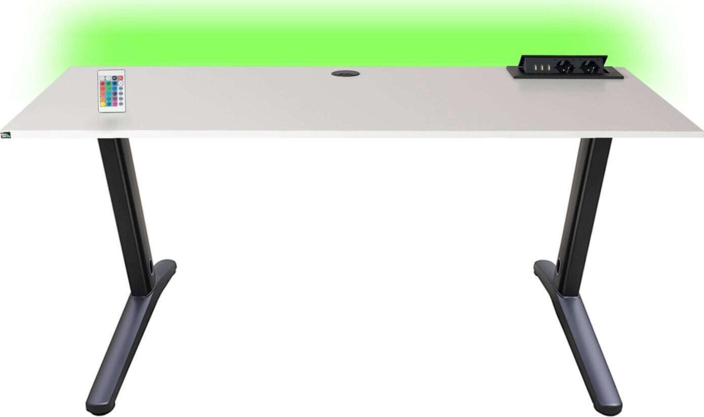 Biurko Marco Game Skill Biało-Czarne 140 cmx70 cm