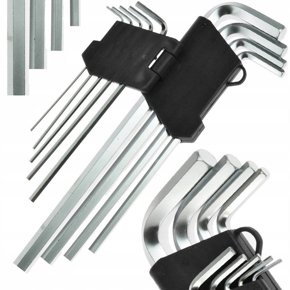 Zestaw kluczy IMBUS typ L 9el., (1,5, 2, 2,5, 3, 4, 5, 6, 8, 10mm)