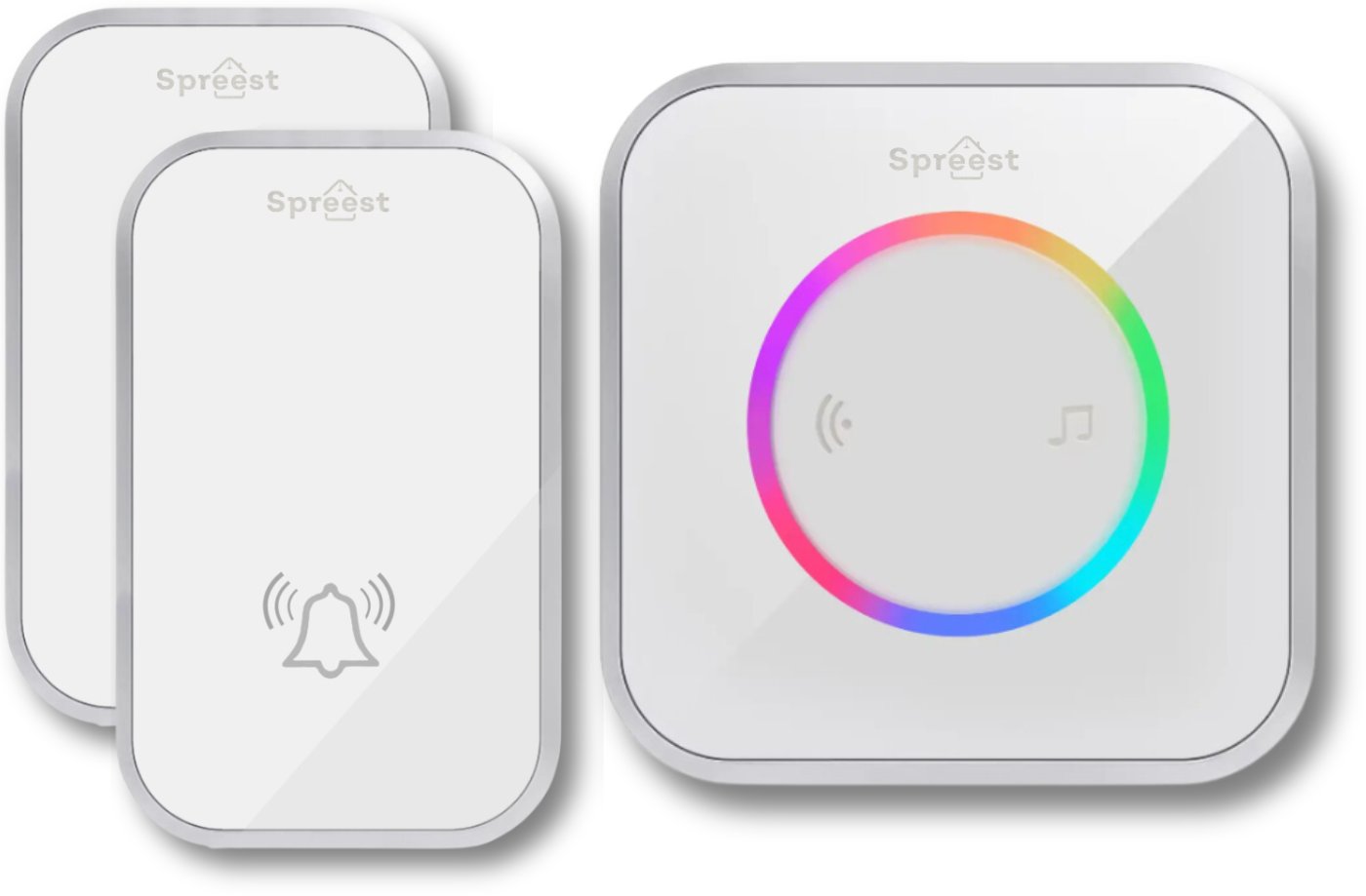 DZWONEK BEZPRZEWODOWY DO DRZWI DO FURTKI NA BATERIE WODOODPORNY 2 PRZYCISKI