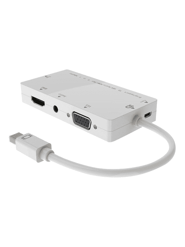 Adapter AV MicroConnect DisplayPort Mini - HDMI - D-Sub (VGA) - DVI biały (MDPDVIHDMIVGAAA)