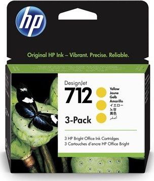 Tusz HP HP Atrament 712 3-Pack 29-ml Yellow DesignJet Ink