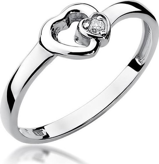 Best Diamonds złoty pierścionek z brylantem 0.02ct 13
