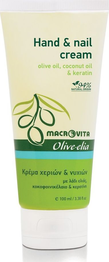 Macrovita Krem do rąk i paznokci oliwka, olej kokosowy i keratyna 100 ml