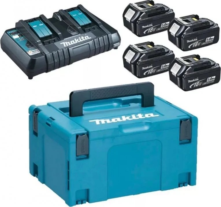 Makita Zestaw zasilający 18V MAKPAC (4*BL1850+DC18RD)