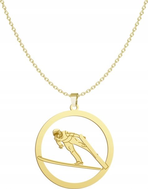 Radziszewska Jewellery Pozłacany Naszyjnik Skoki narciarskie GRAWER