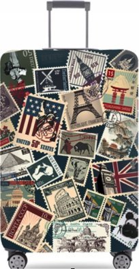 Pan i Pani Gadżet Pokrowiec na walizkę ZNACZKI M