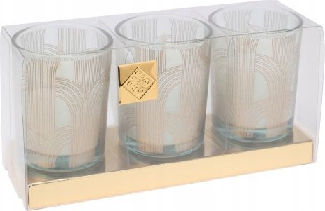 Koopman Zestaw ozdobnych świec zapachowych w szkle 3 szt