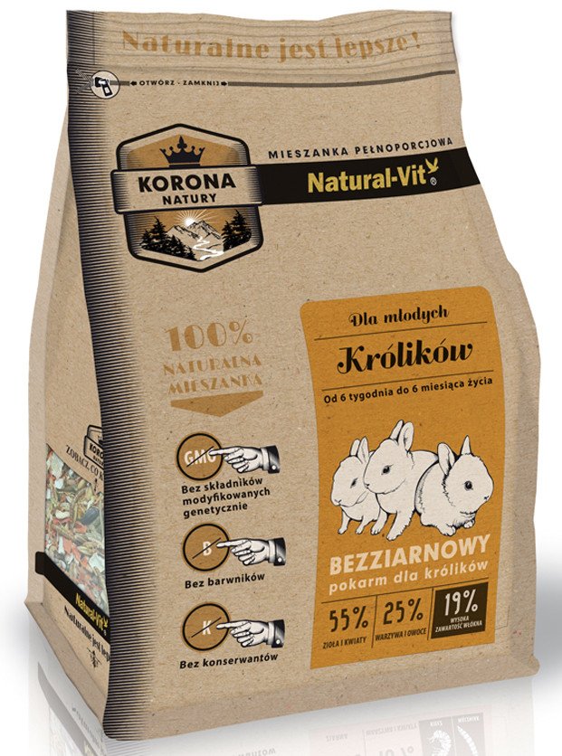 Natural-Vit BENEK MIESZANKA KORONA NATURY KROLIK JUNIOR 750G 2191