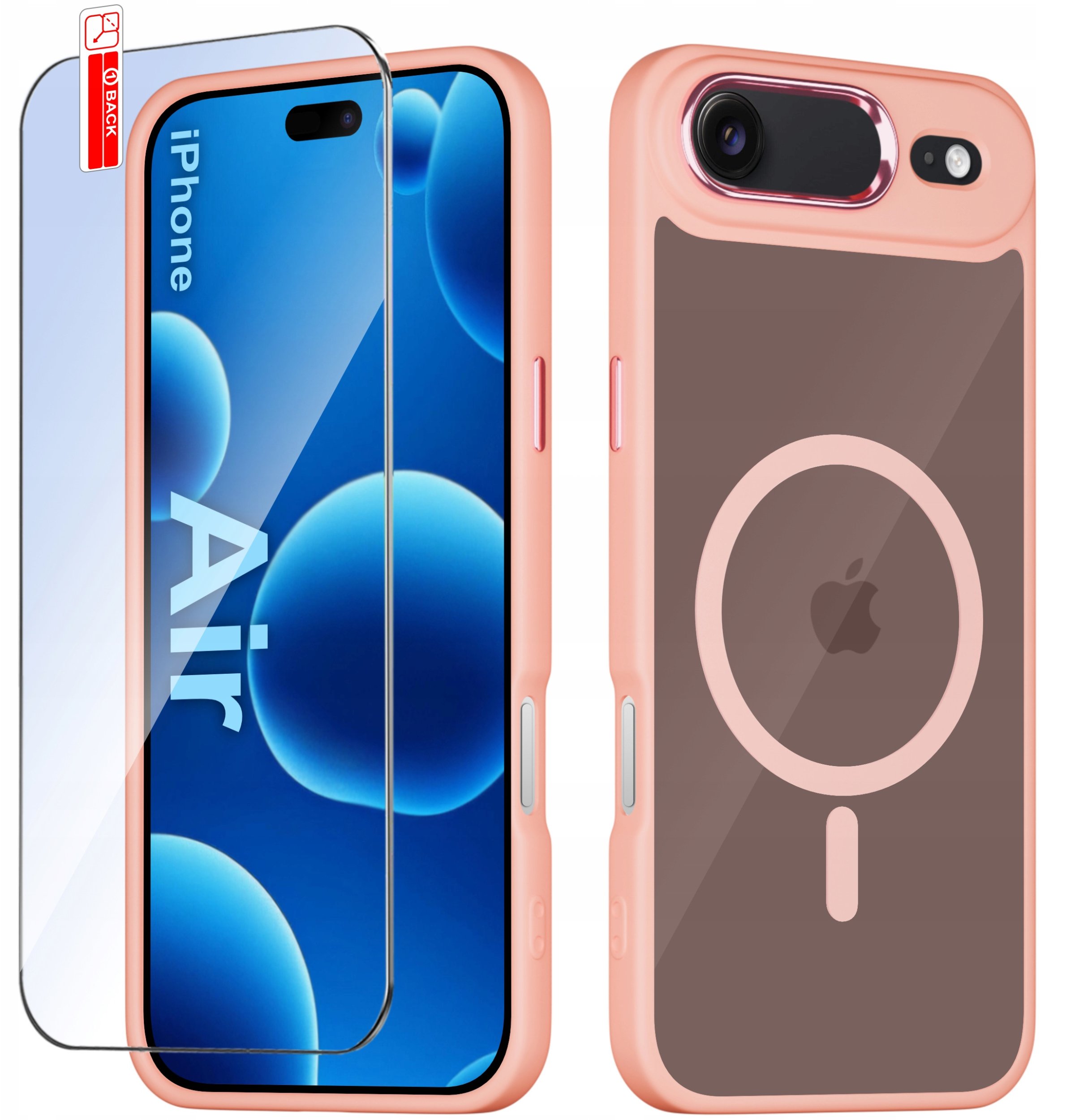 Etui do iPhone Air CASE do MagSafe MATOWE Magnetyczne PREMIUM + Szkło 9H