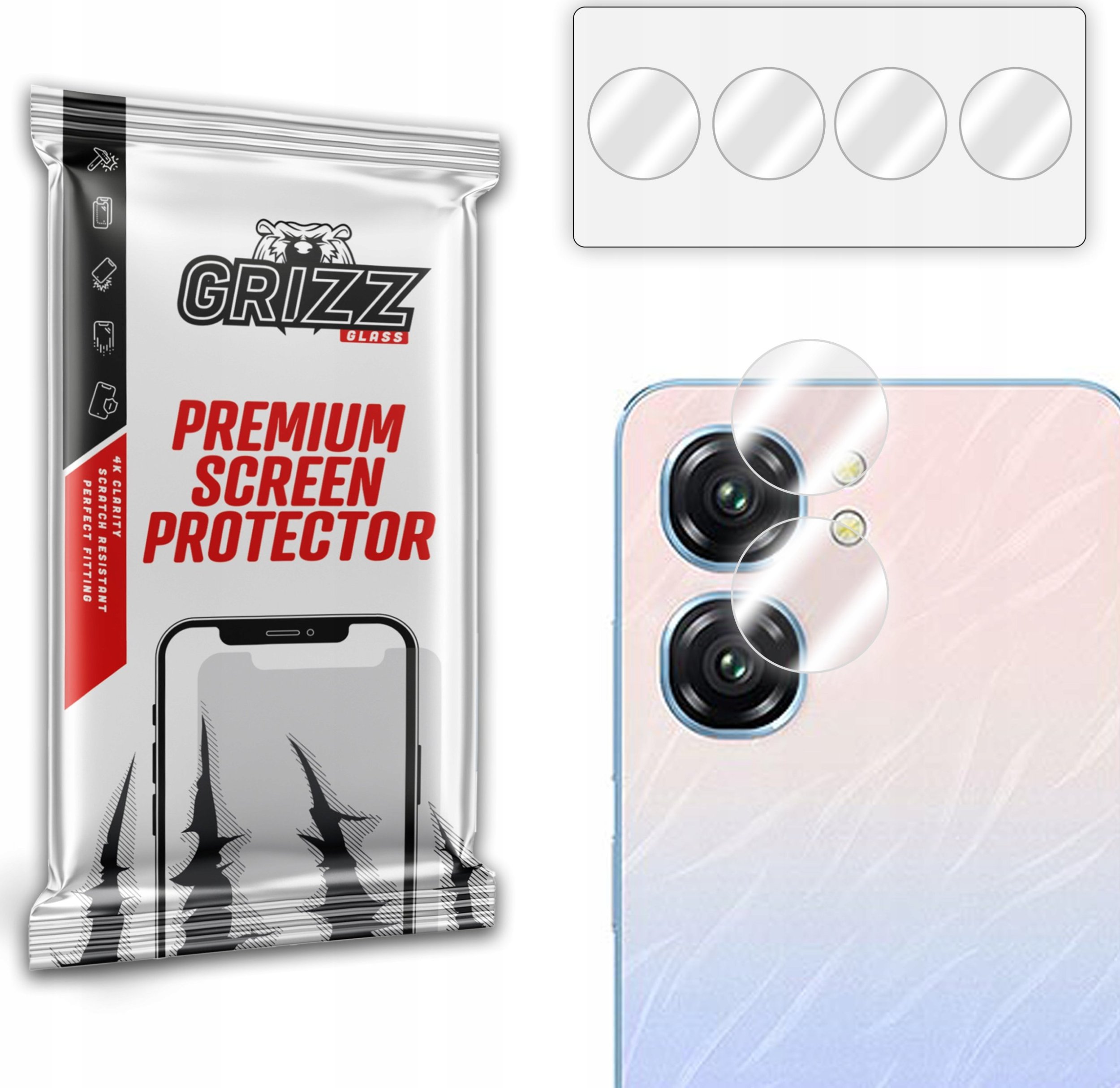 Szkło na aparat GrizzGlass HybridGlass Camera do Oukitel C58 Pro