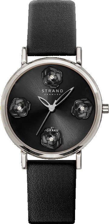 Zegarek Strand Zegarek damski S733LXCBVB CYRKONIE czarny