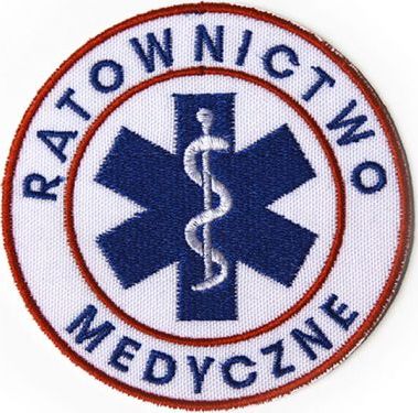 Polska Firma Emblemat RATOWNICTWO MEDYCZNE koło białe