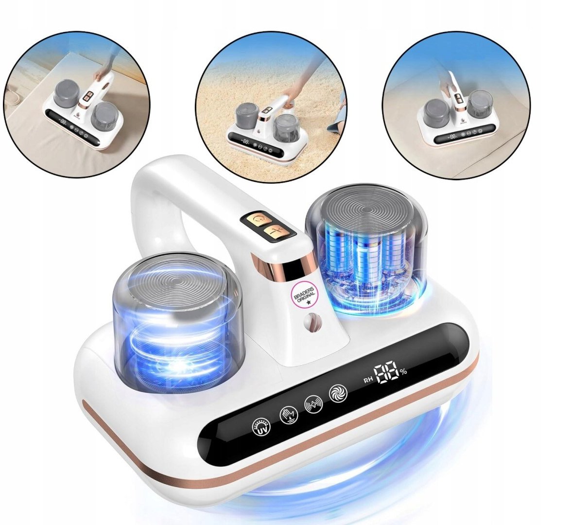 ANTYBAKTERYJNY ODKURZACZ RĘCZNY UV 10Kpa IDEALNY DO MATERACY I ROZTOCZY