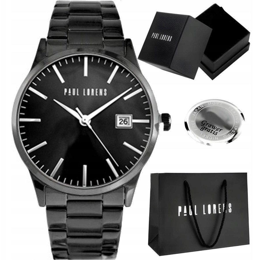 Zegarek męski Paul Lorens PABLO-1A5i Z GRAWEREM