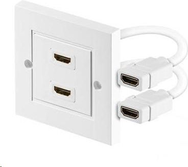 PremiumCord Panel 2x HDMI żeńskie, biały (kphdmz02)