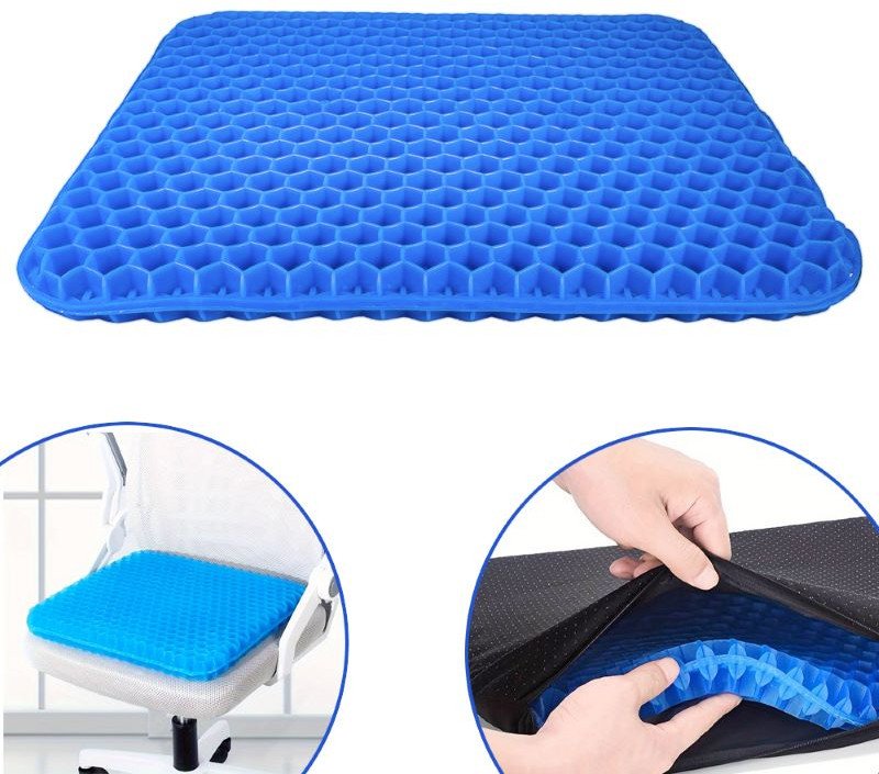 Żelowa poduszka podkładka na krzesło COMFY z pokrowcem do siedzenia na fotel