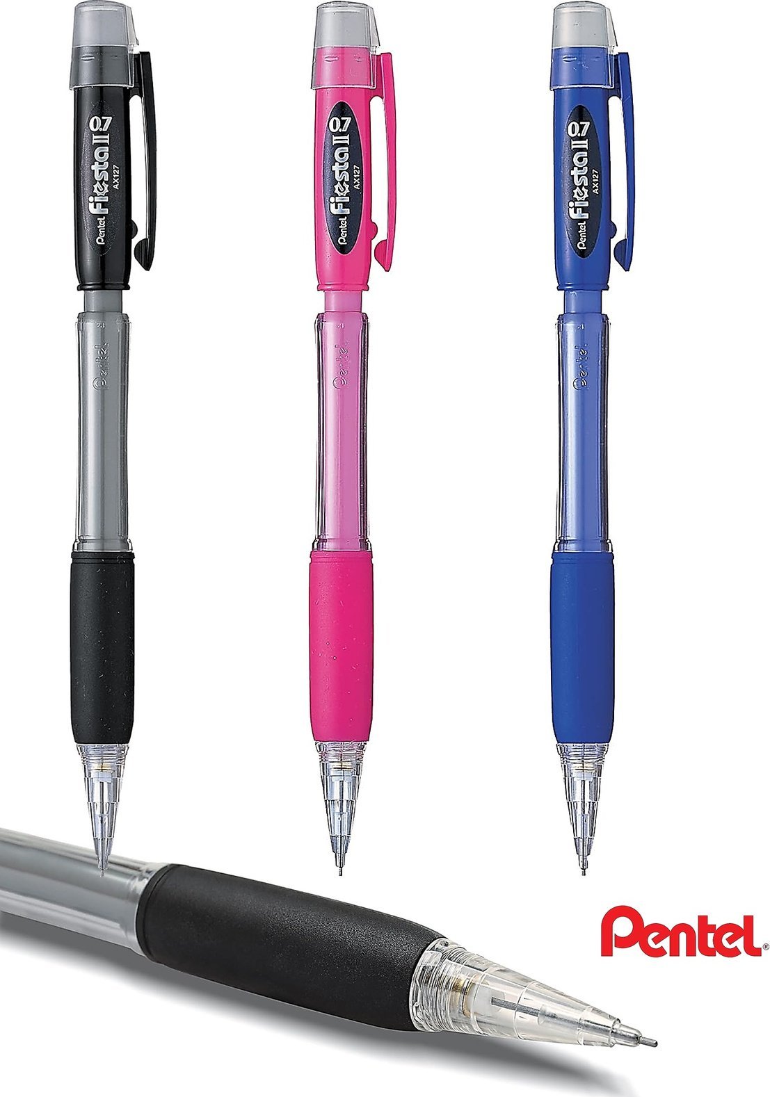 OŁÓWEK AUTOMATYCZNY PENTEL AX127 0.7MM FIESTA NIEBIESKI