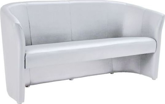 Signal Sofa TM-3 biała ekoskórzana trzyosobowa do salonu SIGNAL