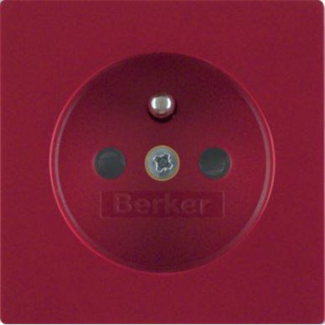 Hager Q.1/Q.3/Q.7 Płytka czołowa gniazda czerwony (3965766012)