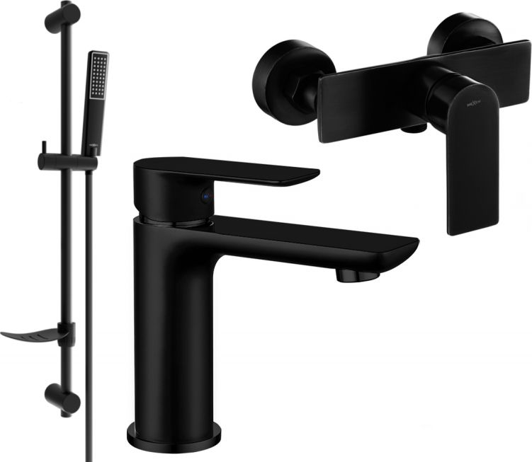 Mexen Mexen Alfa DF72 zestaw prysznicowy, czarny - 745704DF72-70