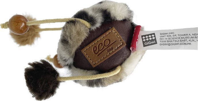 Piłka z ekoskóry i ekofutra - zabawka dla kota