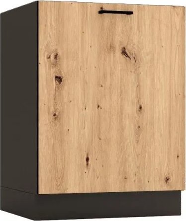 Stolkar Szafka pod zlew ANIKA D60ZL P/L grafitowa/dąb artisan STOLKAR