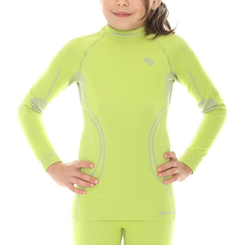 Brubeck LS11450 Bluza dziewczęca Thermo limonka 92 - 98 cm