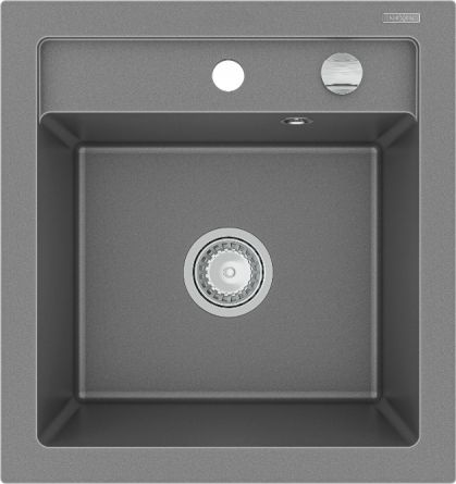 Zlewozmywak Mexen Vito granitowy 1-komorowy 520 x 490 mm, szary - 6503521000-71
