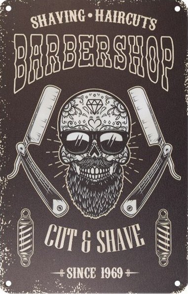 Activeshop Tablica ozdobna barber B071