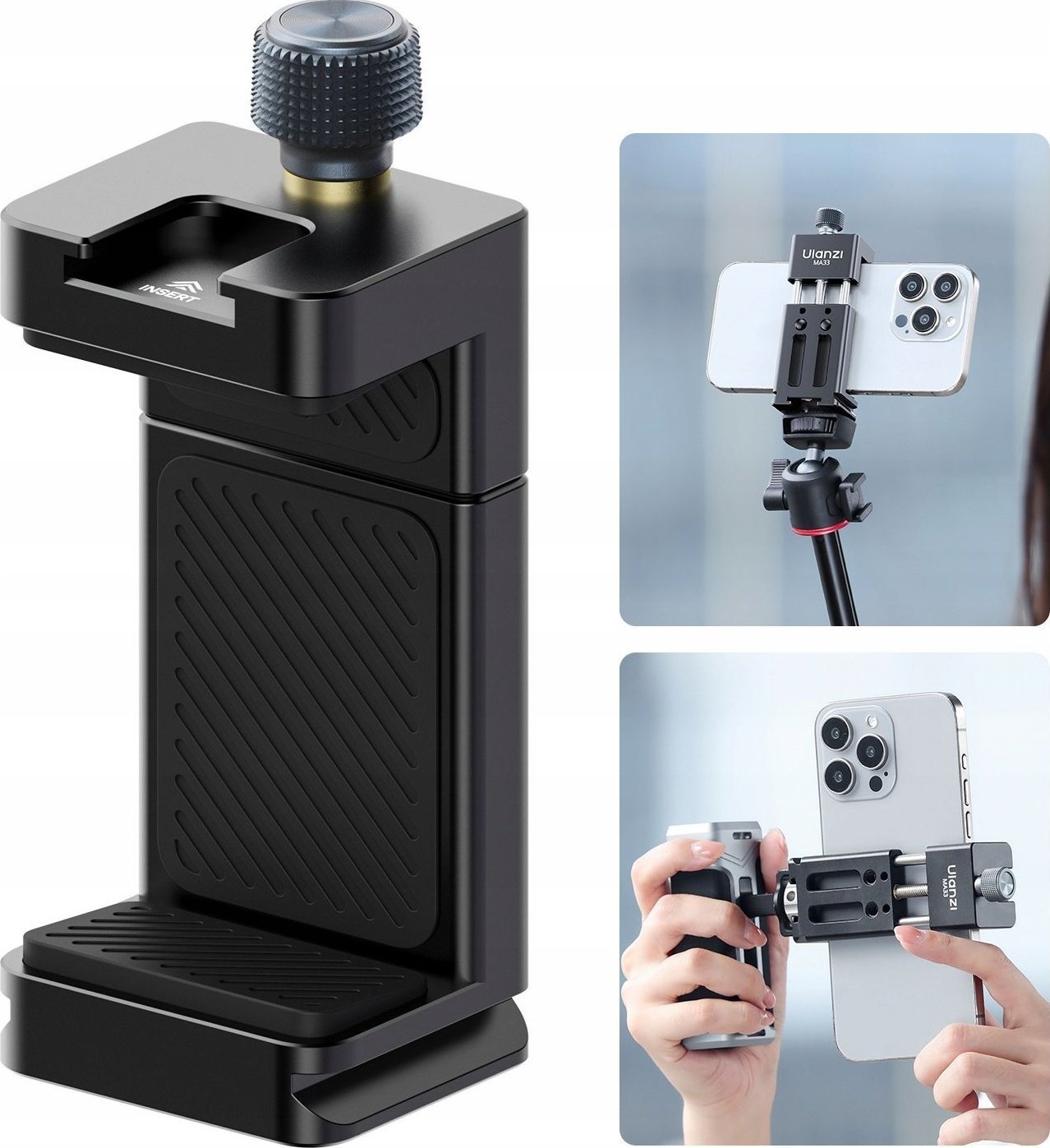 Uchwyt 2x stopka ISO 1/4" Arca Swiss UKA na Telefon Smartfon / ULANZI / MA33