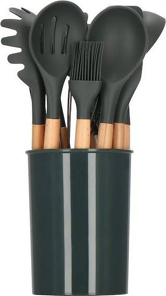 Springos Akcesoria kuchenne 12 szt. przybory do kuchni silikonowe grafitowe UNIWERSALNY