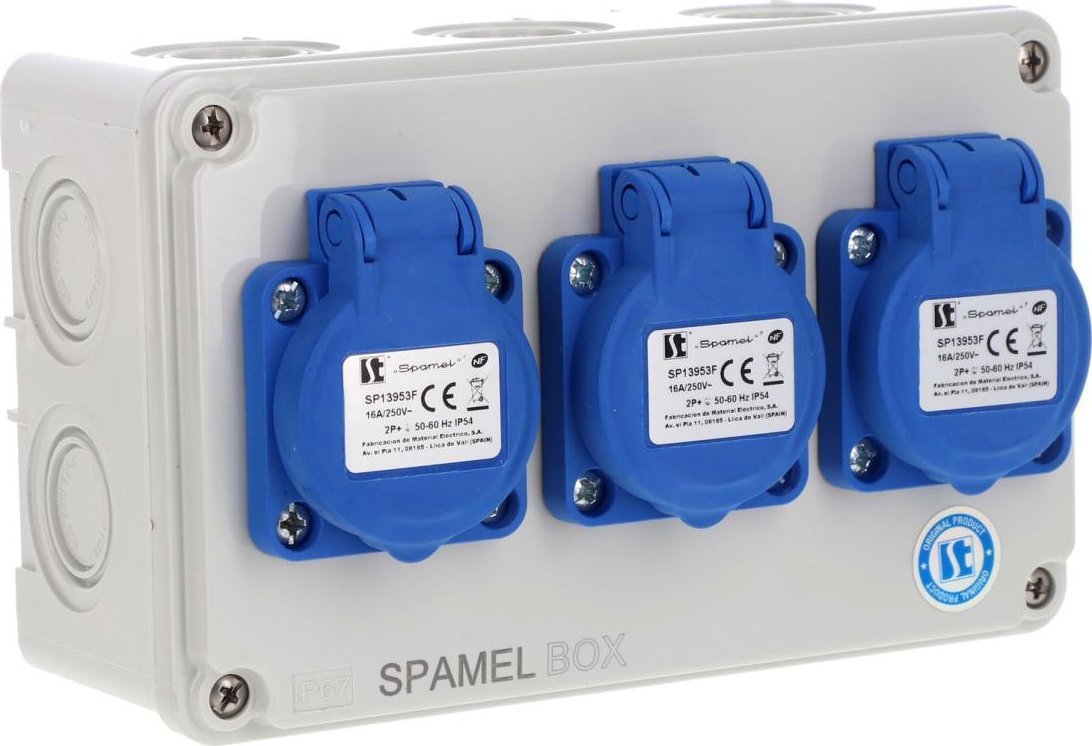 Rozdzielnica 3x3x16A INA=16A IP54 SB-001705-P0040-54