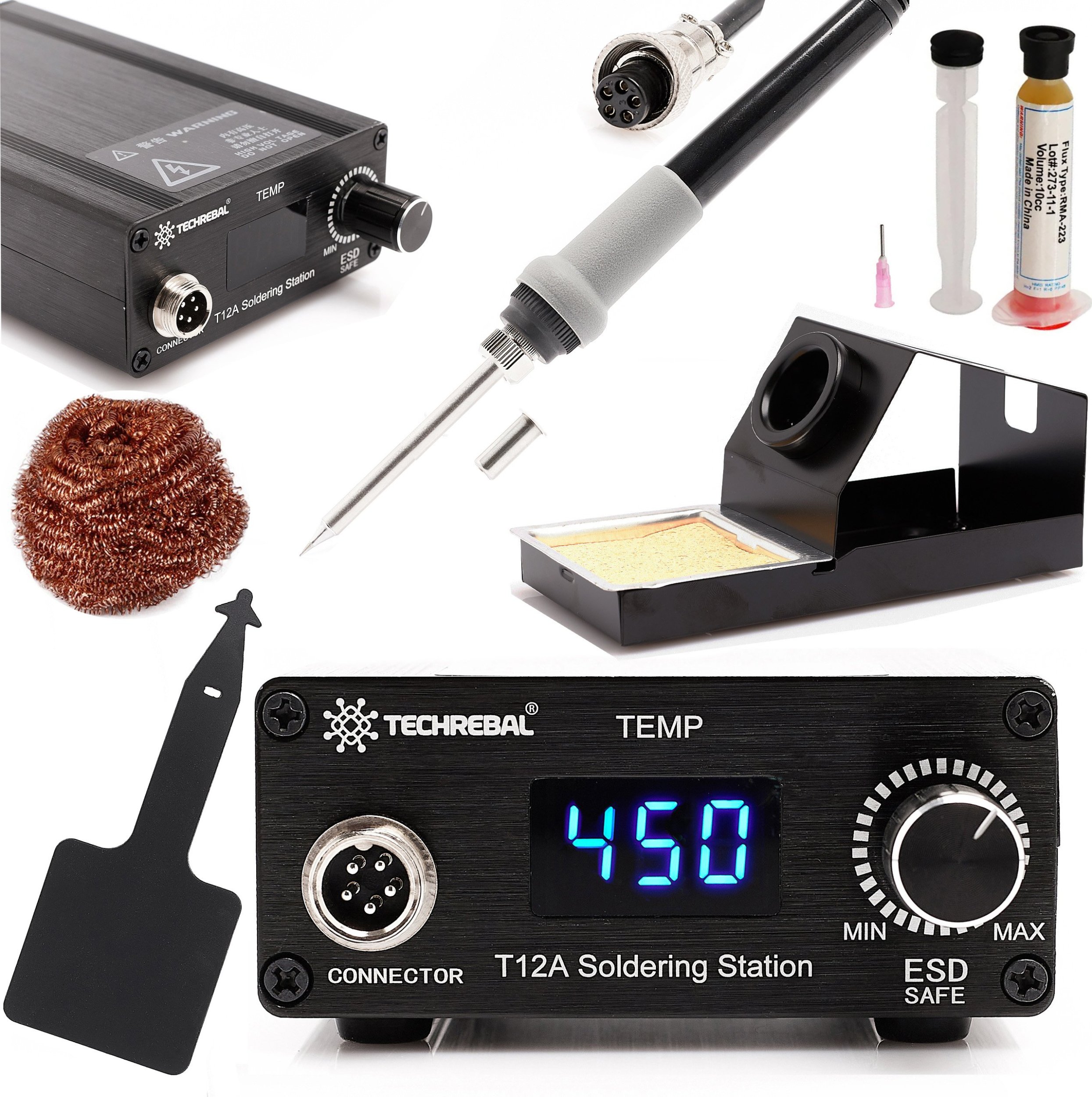 Stacja Lutownicza Techrebal 75W T12A Zestaw do Lutowania Precyzyjnego